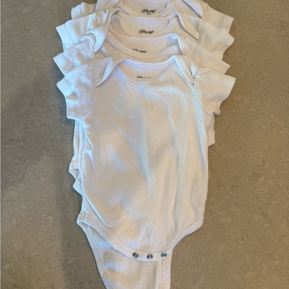 Little Me Classic White Bodysuit Pack